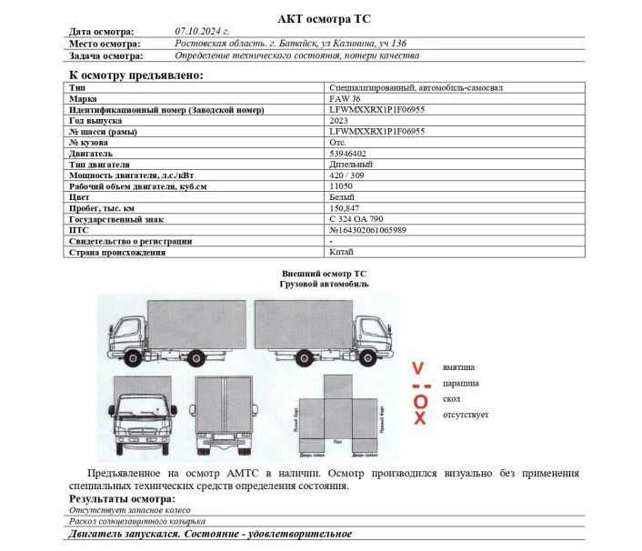 Самосвал FAW J6, 2023, г.Батайск, Ростовская обл.
